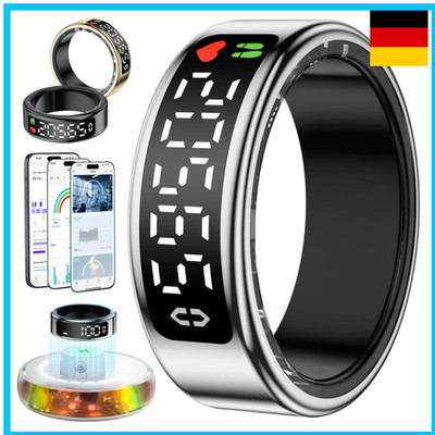 Smart Ring Fitness Tracker LED Display Schrittzähler Herzfrequenz
