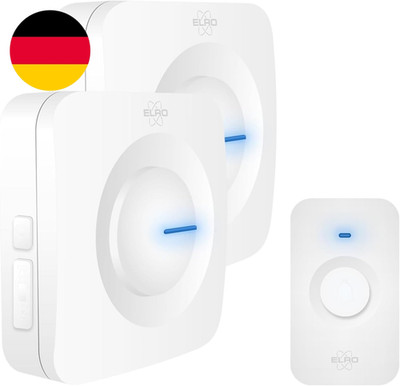 ELRO DB3000 Funk Türklingel Set - 2X Tragbare Empfänger Mit Batterie - Wasserdic