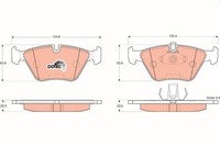 Bremsbelagsatz Scheibenbremse Cotec TRW GDB1404 FüR BMW E39 E46 5Er Touring 3Er