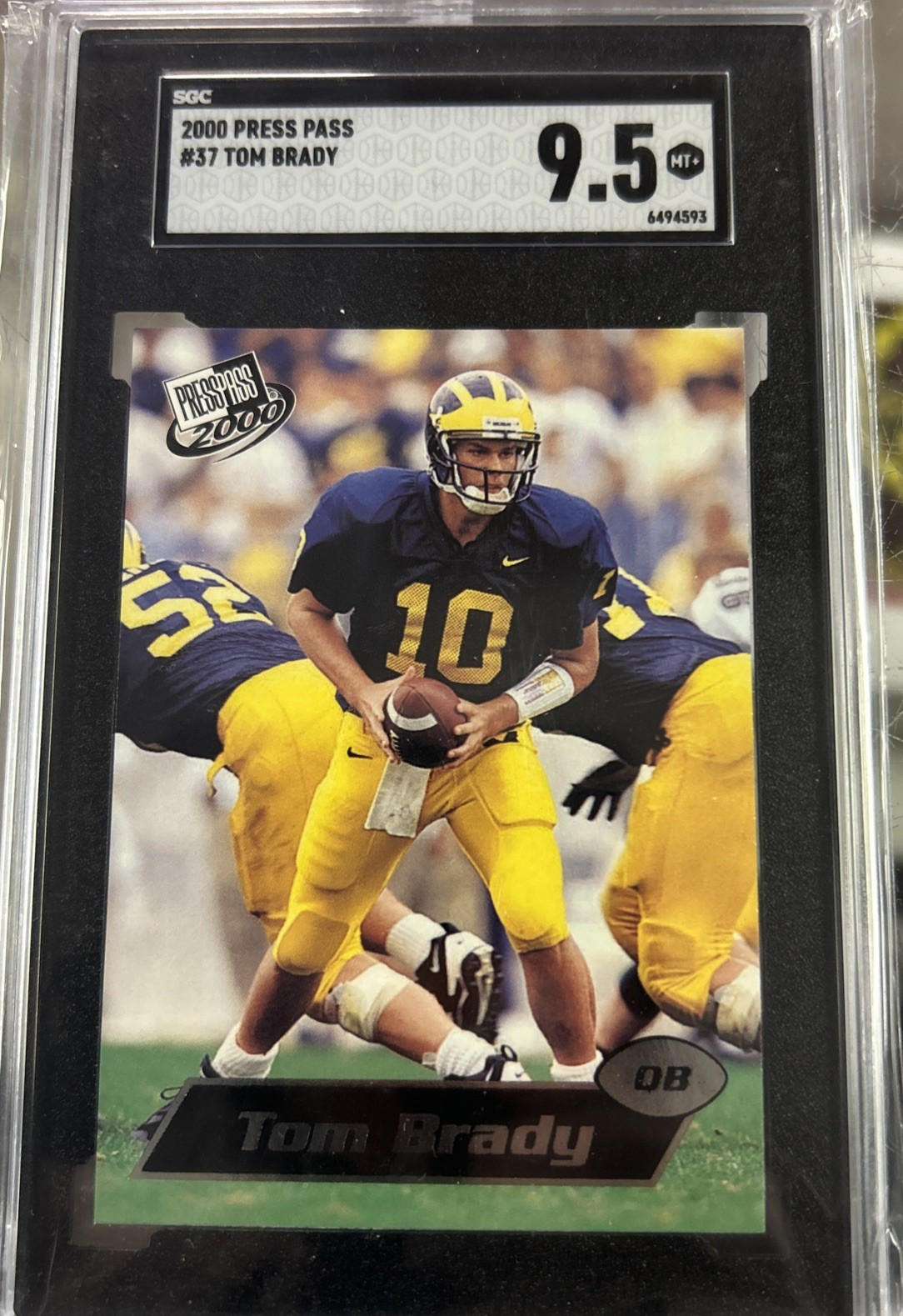 2000 Press Pass Tom Brady #37 (RC) SGC 9.5 MINT+ Rookie Tom Brady