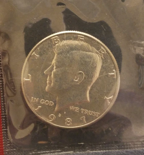 1987-D United States 50 cents, Denver, UNC Kennedy from set KM-A202b (US5)