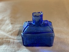 ATEMBERAUBENDE LEERE BOOT KOBALTBLAU TINTENFLASCHE GESCHERTE OBERLIPPE,