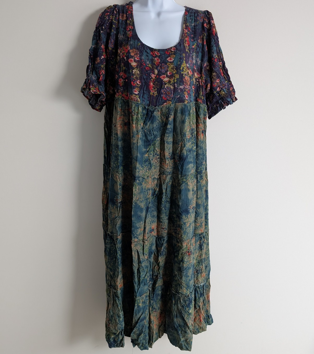 Natural Life Colette Midi Dress Womens Large Boho Dark Fairy Grunge Cottage