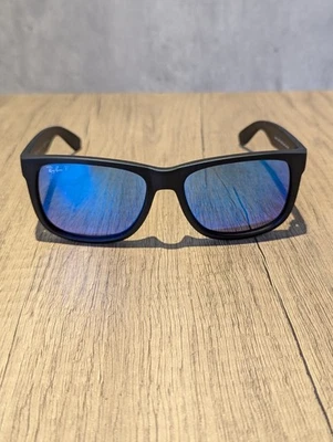 Ray-Ban RB4165 622/55 Black Frame Blue flash Polarized Lenses sunglasses-54mm - Image 1 of 4