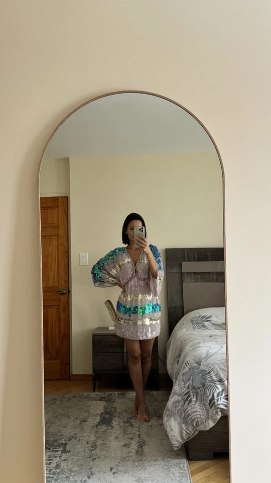 Asos size 2 Sequin Dress - Image 3 of 4