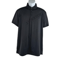 J. Lindeberg Polo Shirt Mens Large Black Short Sleeve Golf Stretch TP-3845