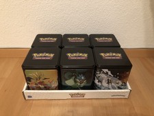 6x leere Pokemon 2025 Stacking Tin - jedes Artwork 2 mal