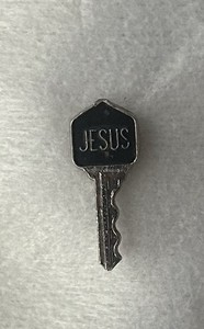 “Jesus” Is The Key, Miniature Lapel Pin- Religious Christian