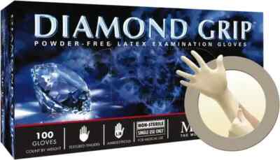 MICROFLEX Diamond Grip, Size M , 6.3 mil, Uncoated Latex, Medical Grade - T