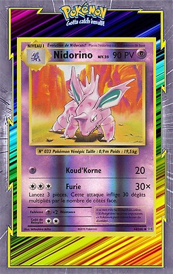  Nidorino Reverse - XY12:Evolutions - 44/108 - Pokemon Karte Neu Französisch