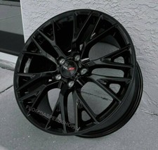 New C7 Z06 Gloss Black Corvette Wheels 17x8.518x9.5 C5 1997-2004 Corvette