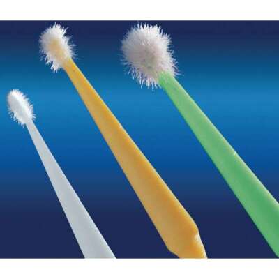 House Brand Fine Tip Micro Applicator Brushes, Blue & Yellow, 400/Pk.