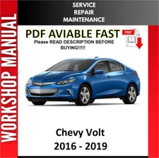 CHEVROLET VOLT 2016 2017 2018 2019 SERVICE REPAIR WORKSHOP MANUAL