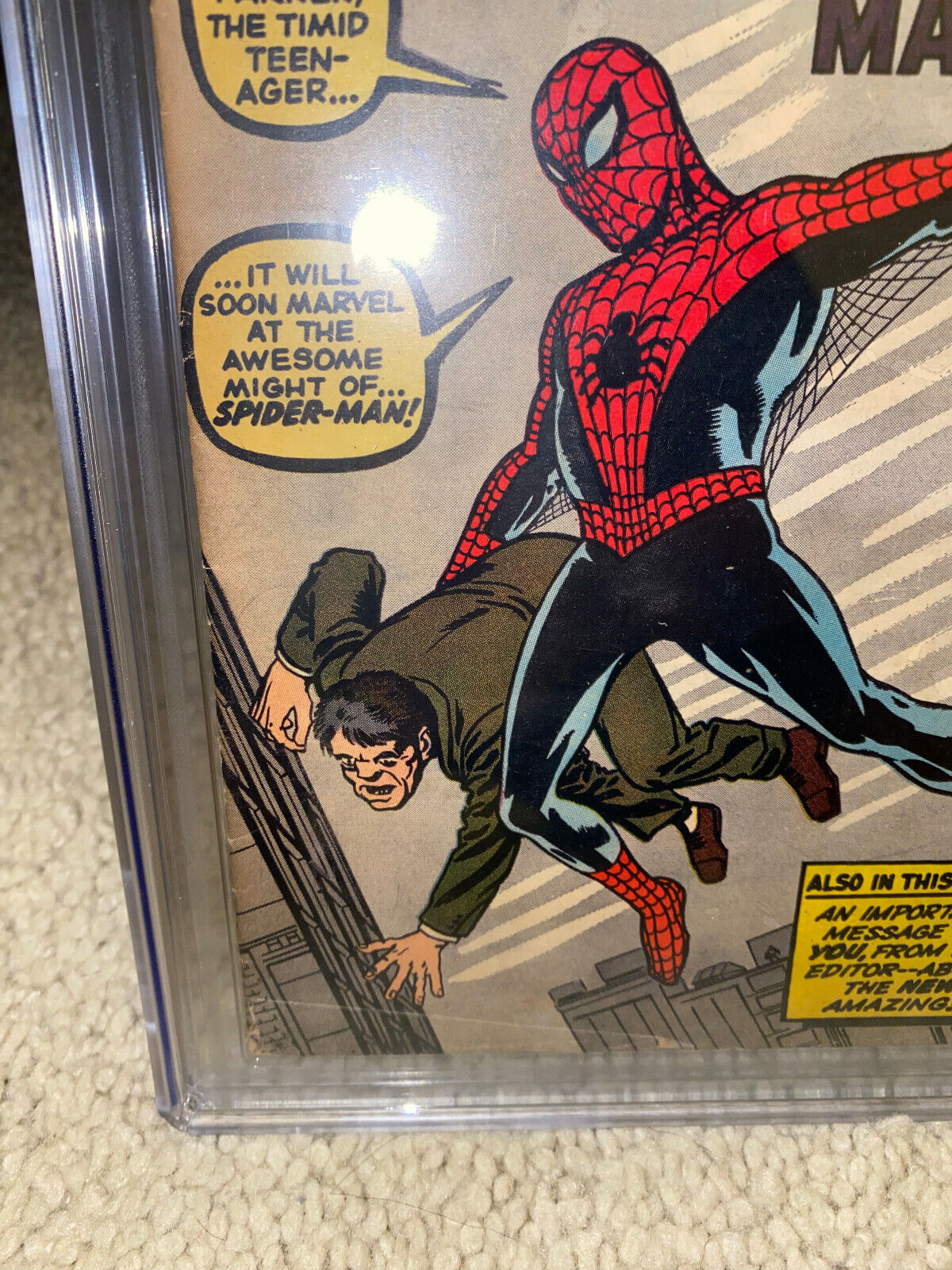 Amazing Fantasy #15 SPIDER-MAN DEBUT 1962 Marvel Comics Cover 24x36 POSTER