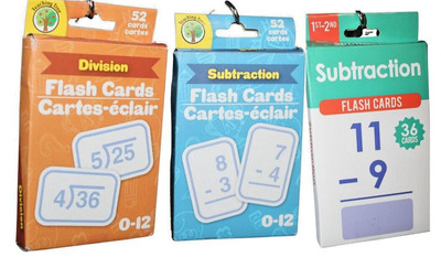 New Teaching Tree Math Flash Card Sets, Subtraction, Division