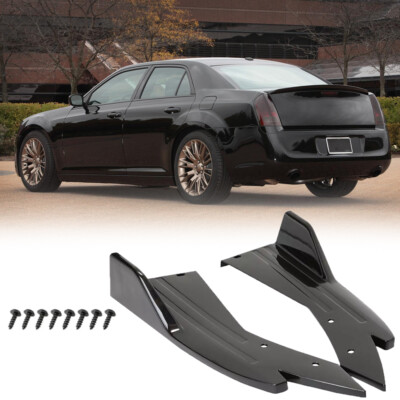 Gloss Black Rear Diffuser Bumper Splitter Lip Side Skirts For Chrysler 300 200