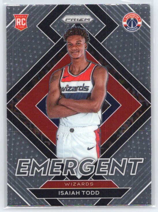 2021 Panini Prizm Isaiah Todd #30 Emergent Washington Wizards