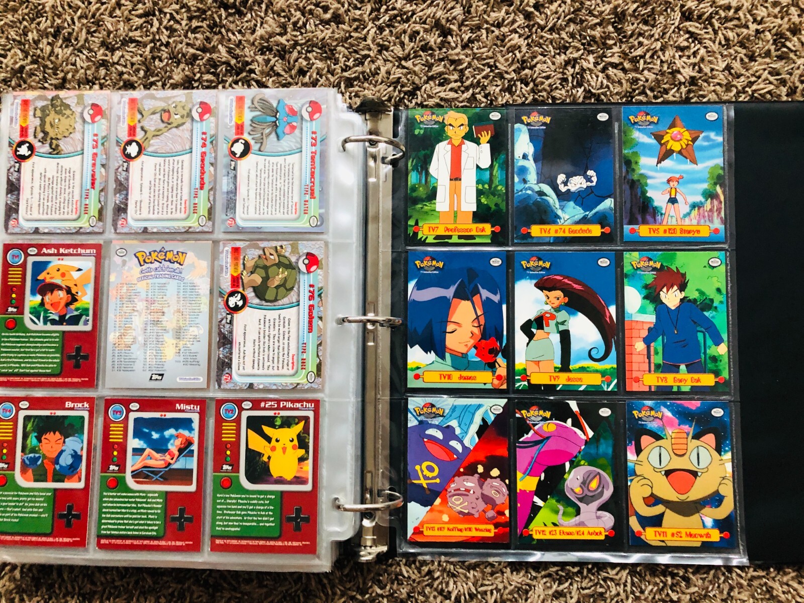 1999 topps POKEMON TV Animation Series 1 Black Logo NON Foil Complete Set 90/90 - Picture 9 of 10