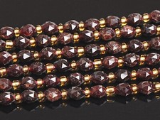 6MM Genuine Natural Red black Garnet Beads Grade AA Rondelle Faceted Loose Beads