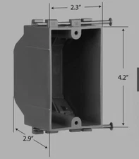 100 PACK 18 cu. in. PVC Gray 1-Gang New Work Electrical Switch Outlet Box