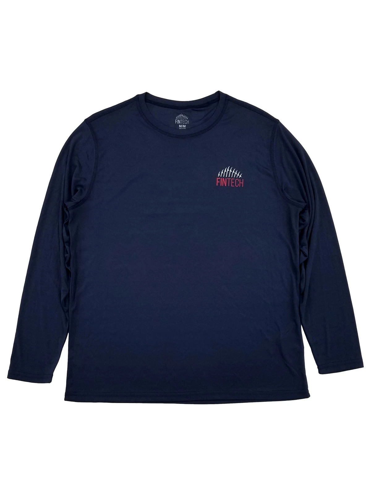 Fintech Mens Navy Blue Long Sleeve Performance Fishing Shirt