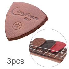 3pcs/lot 3mm Genuine Leather Ukulele Picks Colorful Cowhide Finger Thumb Pick