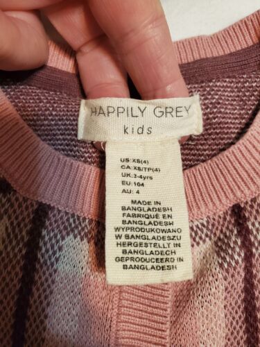 HAPPILY GREY Little Girls Sweater Set W/Skirt Pink/Gray Plaid 2 Piece. Size 4. - Picture 5 of 13