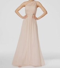 $189 Adrianna Papell Women's Pink Embellished One Shoulder Gown Dress Size 6