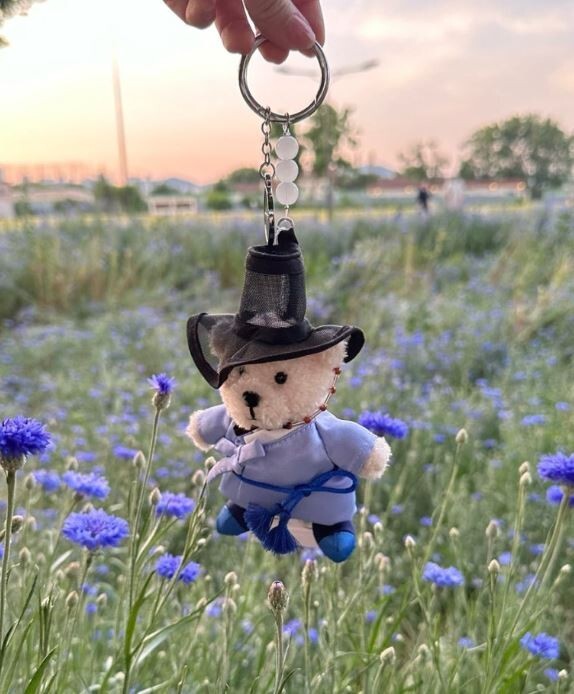 【韓国スタバ】Korea Edition★Hojakdo Bearista Keychain STARBUCKS Korea 2024 HOJAKDO Bearista Hanbok Plush Keychain