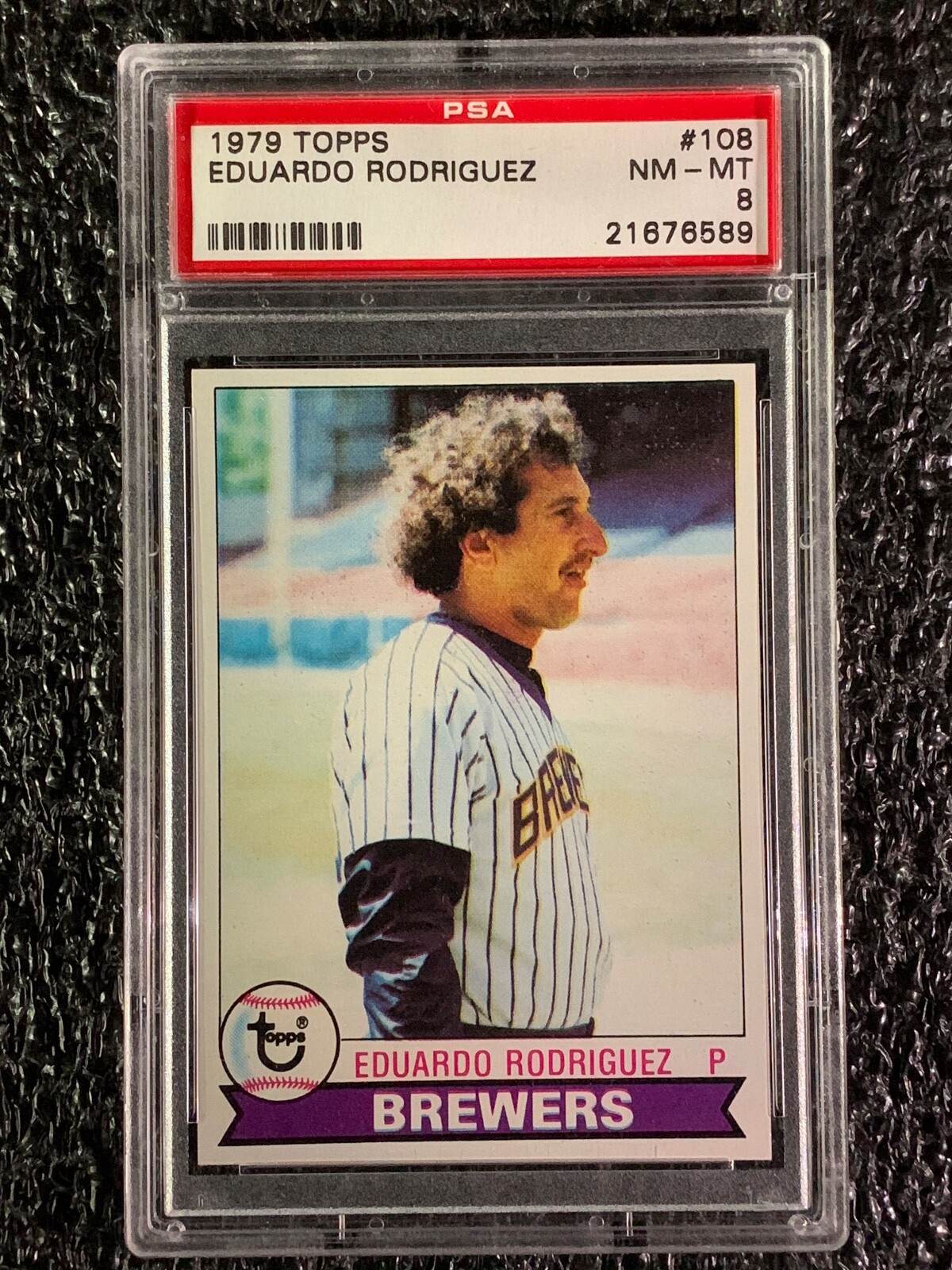 1979 Topps Baseball #108 Eduardo Rodriguez PSA 8