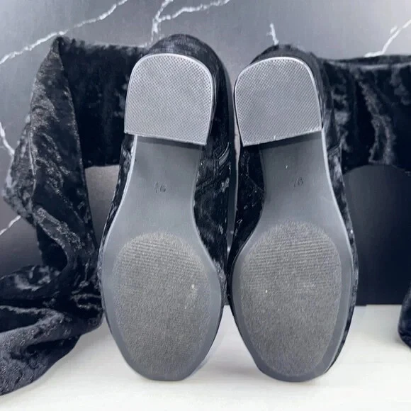 Botas por encima de la rodilla Carlos by Carlos Santana Rumer para mujer terciopelo negro talla 9,5 Foto 2 de 4