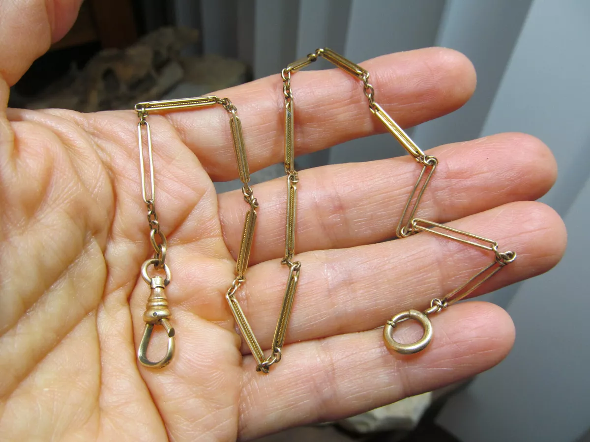 Vintage Delicate FORSTNER 1 10 14 Gold Filled Pocket Watch Chain