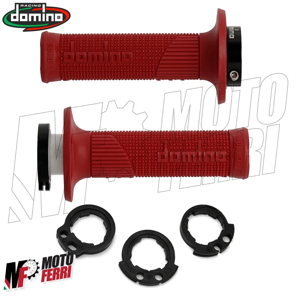 Mf4162 - Handles + Rings Domino D100 Red for Suzuki Rmz 250 / 450F 2016-2024 - Image 2 of 4