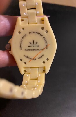 Isaac Mizrahi Live! Ceramic Watch with Mother-of-Pearl Dial  display picture 3