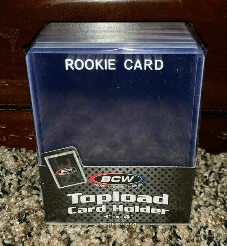 白色 BCW 3X4 TOPLOAD 卡夹 RC 新秀加版 25 件装