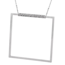 Ernstes Design Collier Halskette K809 Quadrat Edelstahl