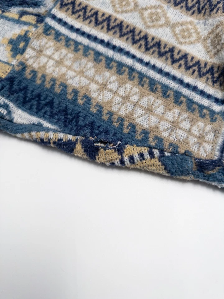 Retro Vintage Tribal Sweater Mens Medium Geometric Express Made in Korea - Image 4 of 4