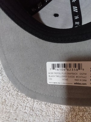Adidas Trefoil Plus Snapback Black Gray Hat Cap | eBay