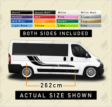 Fits Fiat Ducato L2 (2006-On) - Side Stripe Van Decal Camper Stickers Motorhome