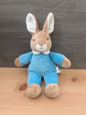 M&S Peter Rabbit babyblau Rassel Glockenspiel 12 Zoll Stofftier Plüsch Bettdecke 05403509