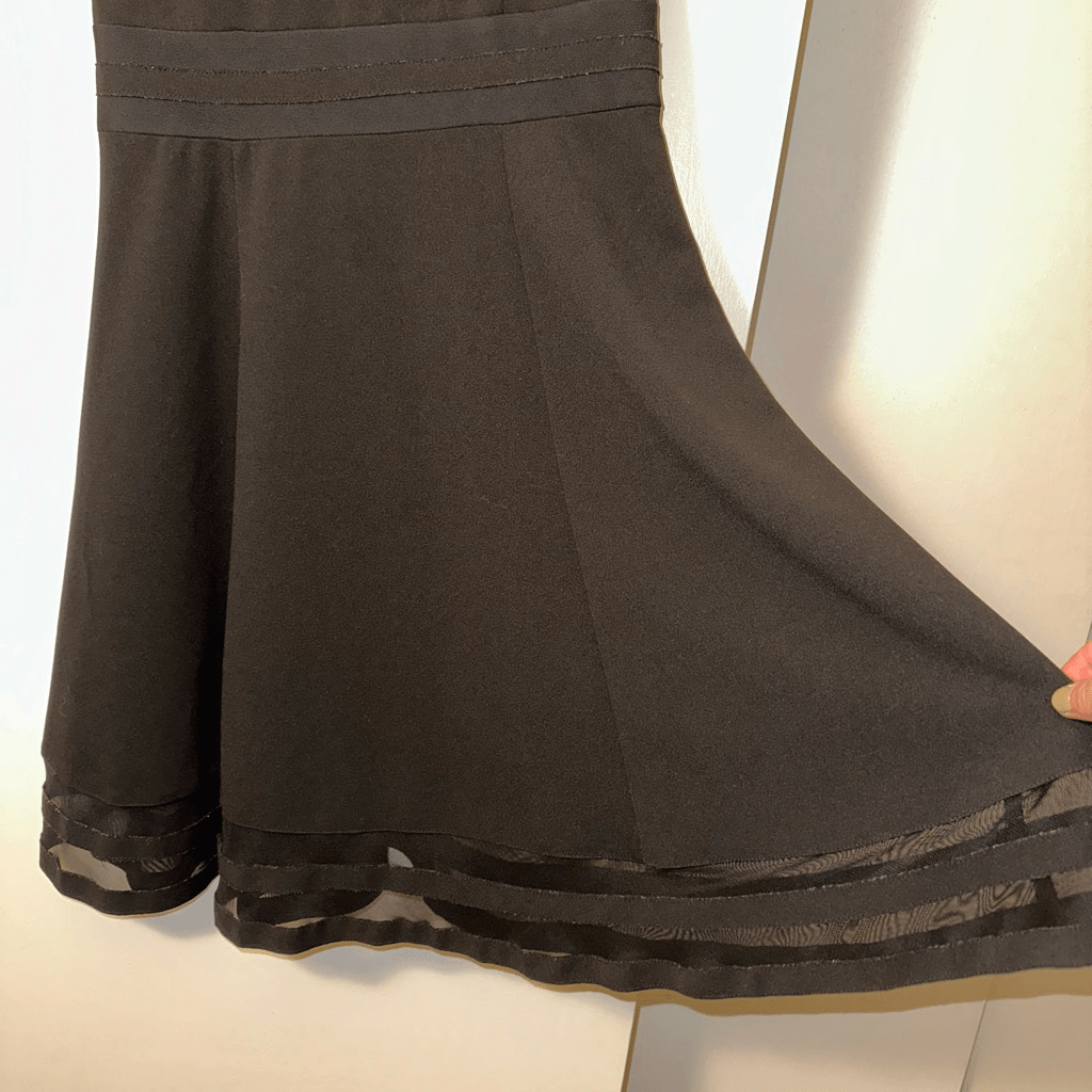 Calvin Klein Women's Black Fit and Flare Mesh Panel Dress Size 8 | eBay