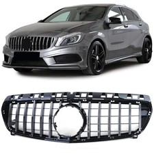MERCEDES A CLASS W176 2013-2015 FRONT GRILLE  PANAMERICANA GT STYLE CHROME BLACK