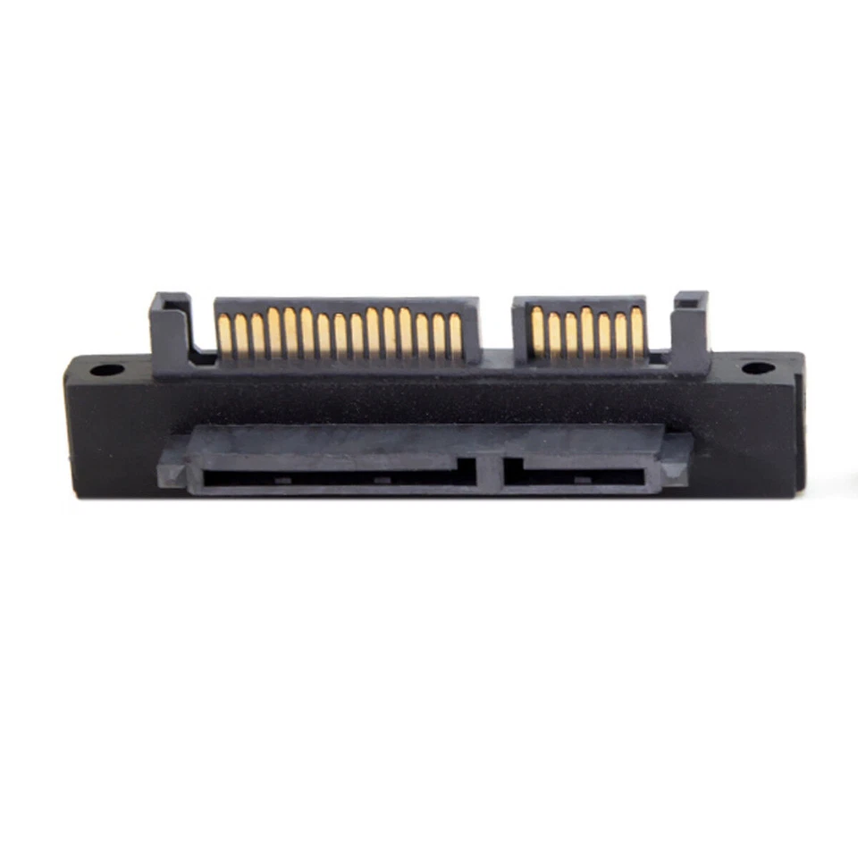 90 Degree Up Angled SATA 22Pin 7+15 Male to SATA 22Pin Female Extension Adapter - Image 2 of 4