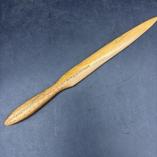 Antique Vintage Hand Carved Wood Paper Knife Letter Opener