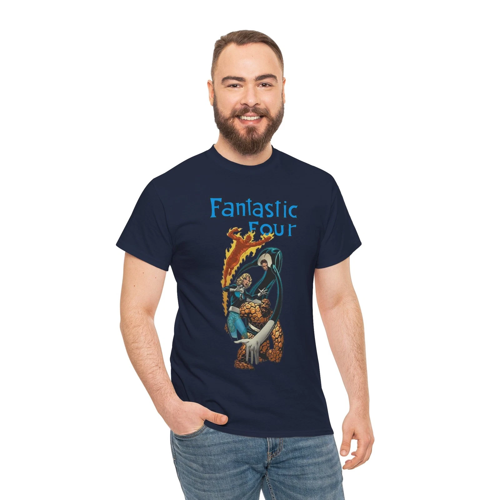 Fantastic Four T-Shirt - John Byrne Art - Thing, Reed Richards - Marvel Comics