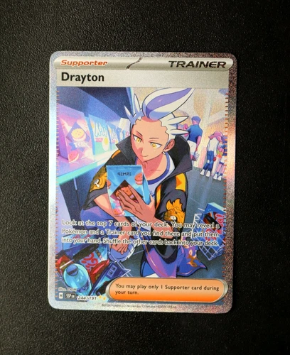 Pokémon Card - Drayton 244/191 Surging Sparks - Special Illustration Rare - NM ⭐