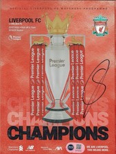 CURTIS JONES 2019/20 LIVERPOOL FC CHAMPIONS SIGNED PROGRAMME (ACG CERT AG18799)