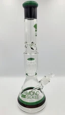 DG Diamond Glass 7mm Heavy Tree MultiArm Perk 17" Beaker Bong