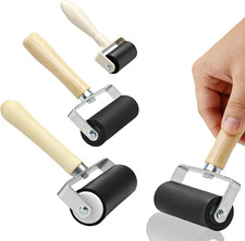 3 Pack Rubber Roller Brayer Rollers, Art Craft Roller for Print, Ink, Stamping T