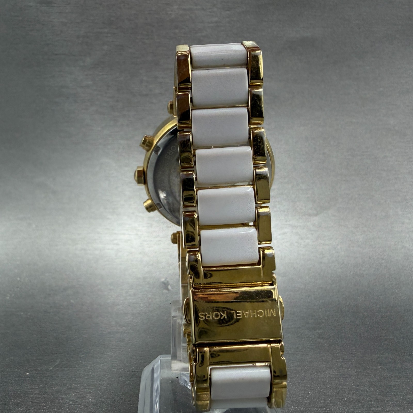 Michael Kors Parker Watch Women 39mm White Dial Gold Tone Date MK-6119 New Batt thumbnail 8